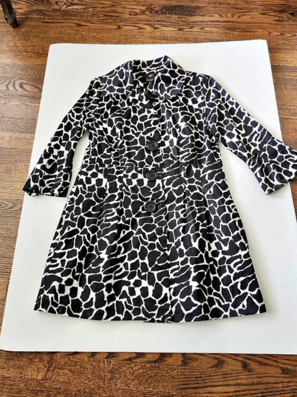 Jacket In Animal Print, Black & White Size Medium